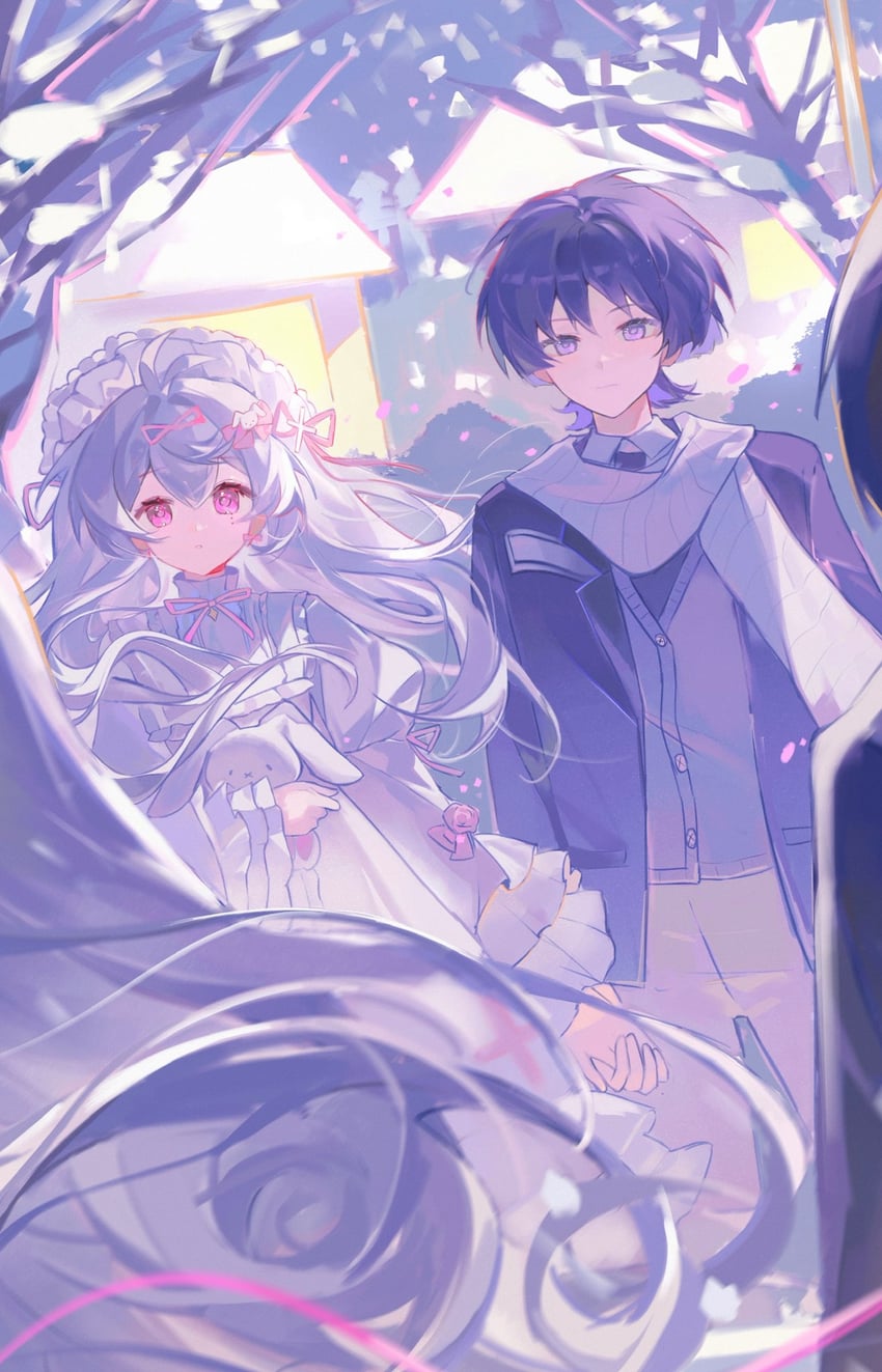 scaramouche and hayami momo (original and 1 more)