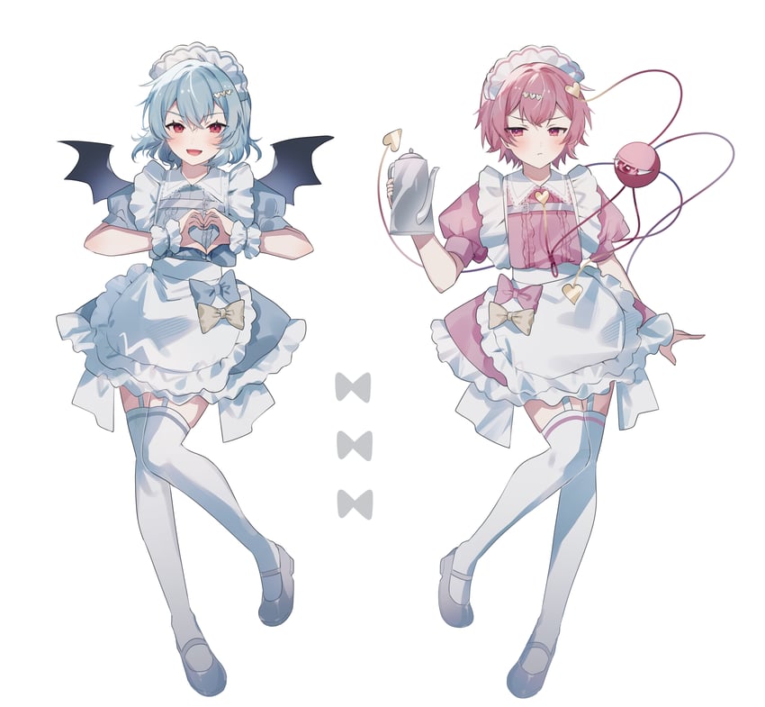 remilia scarlet and komeiji satori (touhou) drawn by sorani_(kaeru0768)