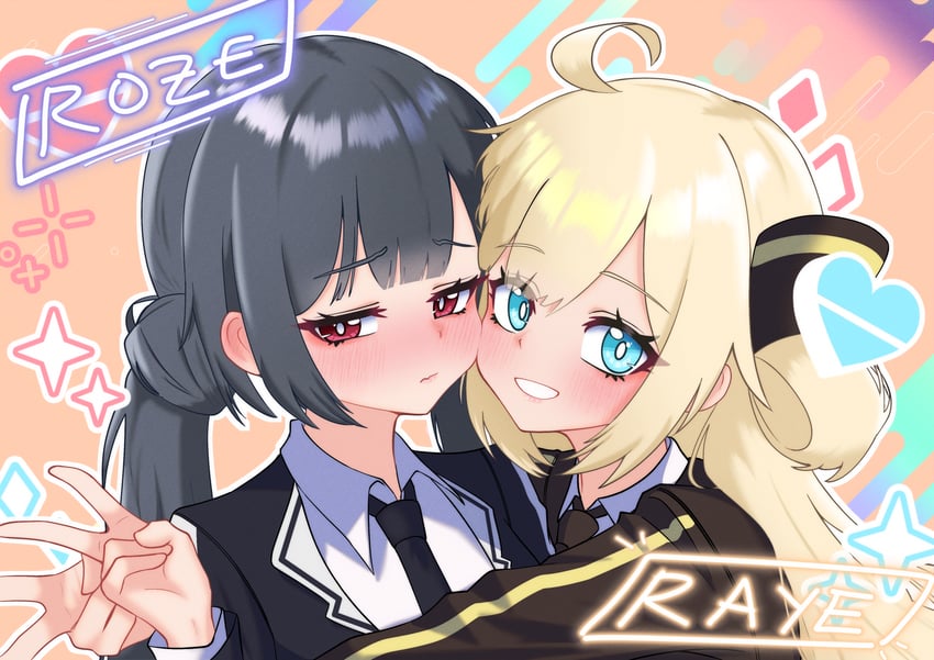 sky striker ace - raye and sky striker ace - roze (yu-gi-oh!) drawn by oldsickkim