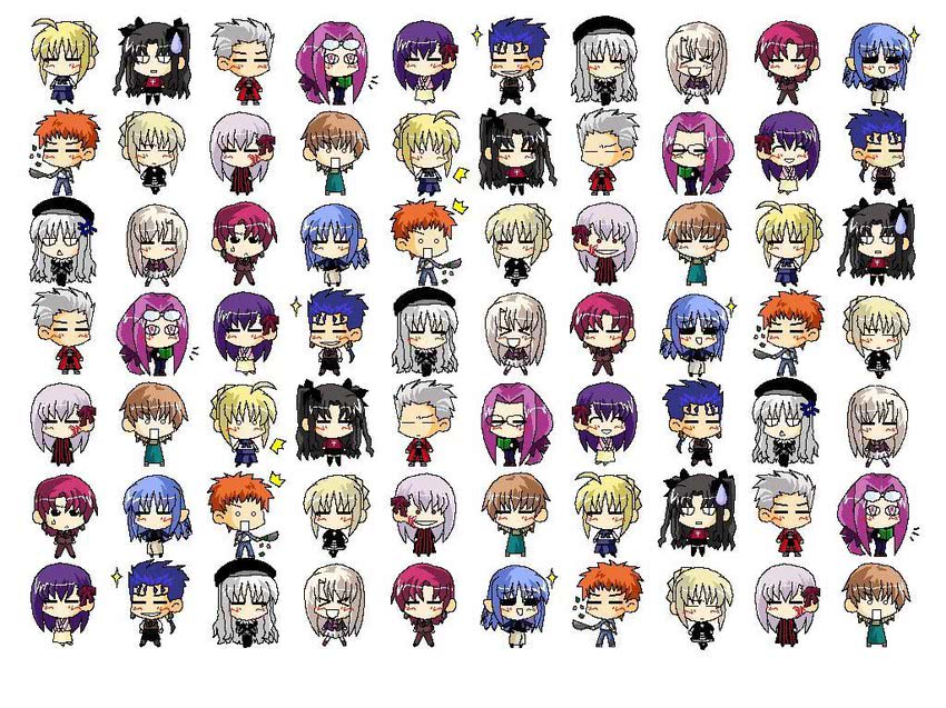 artoria pendragon, saber, tohsaka rin, illyasviel von einzbern, emiya shirou, and 9 more (fate and 1 more)