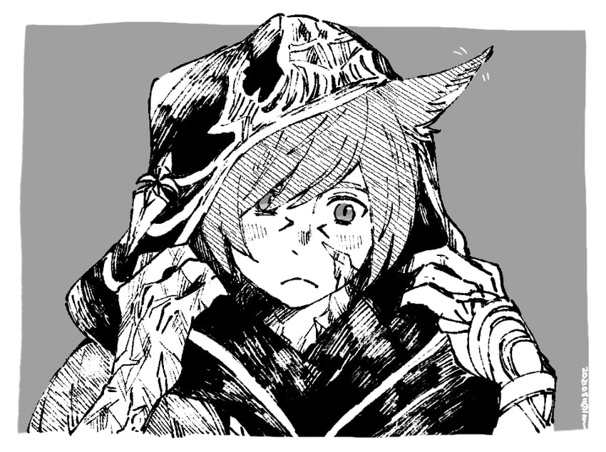 g'raha tia and crystal exarch (final fantasy and 1 more) drawn by itowo_(itowc)