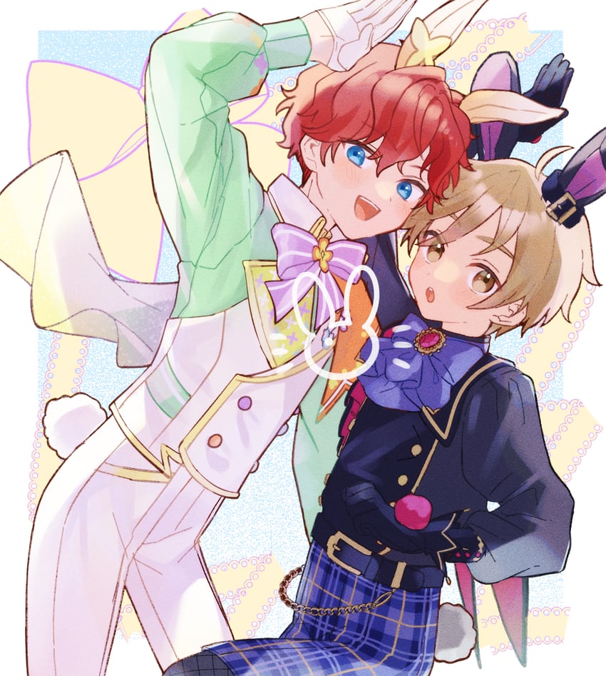 amagi hiiro and mashiro tomoya (ensemble stars!) drawn by shisokonbu