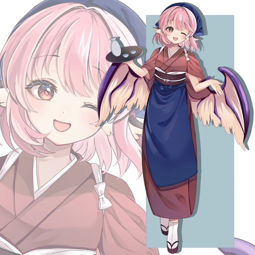 mystia lorelei and okamisty (touhou) drawn by ponta_(wwtaimeww)