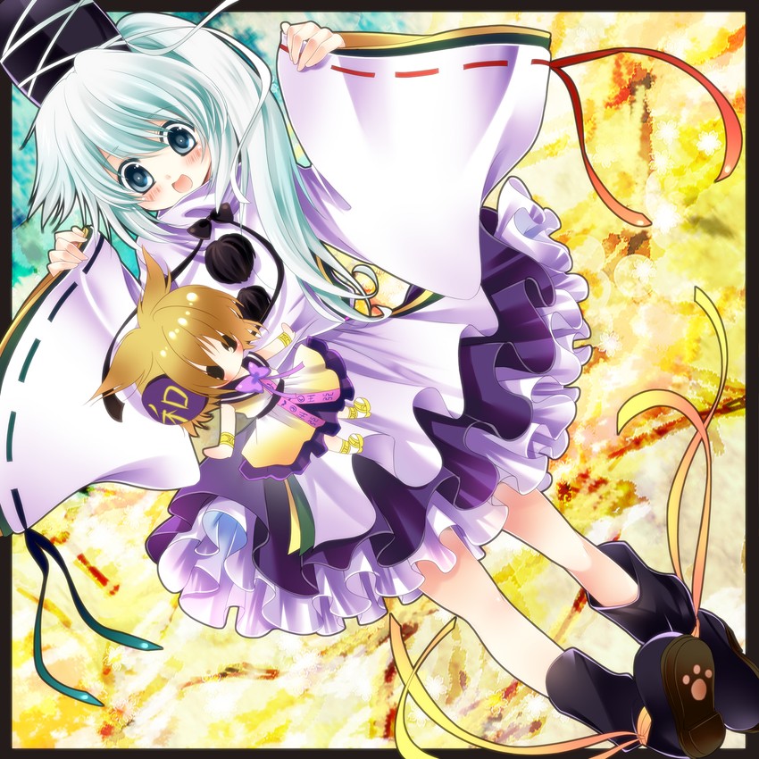 toyosatomimi no miko and mononobe no futo (touhou) drawn by nogi_takayoshi