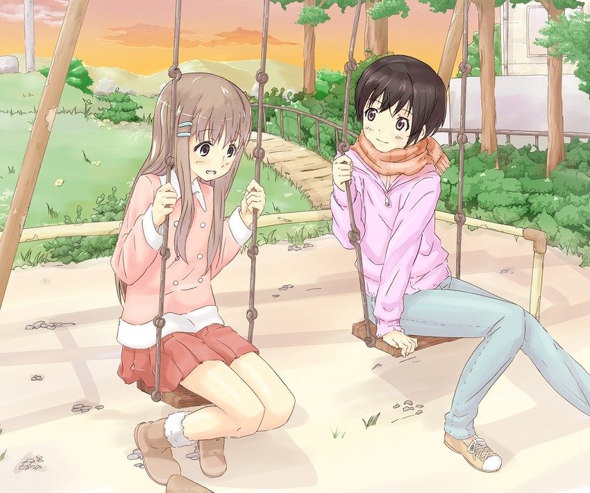 nitori shuuichi and takatsuki yoshino (hourou musuko) drawn by yoruda