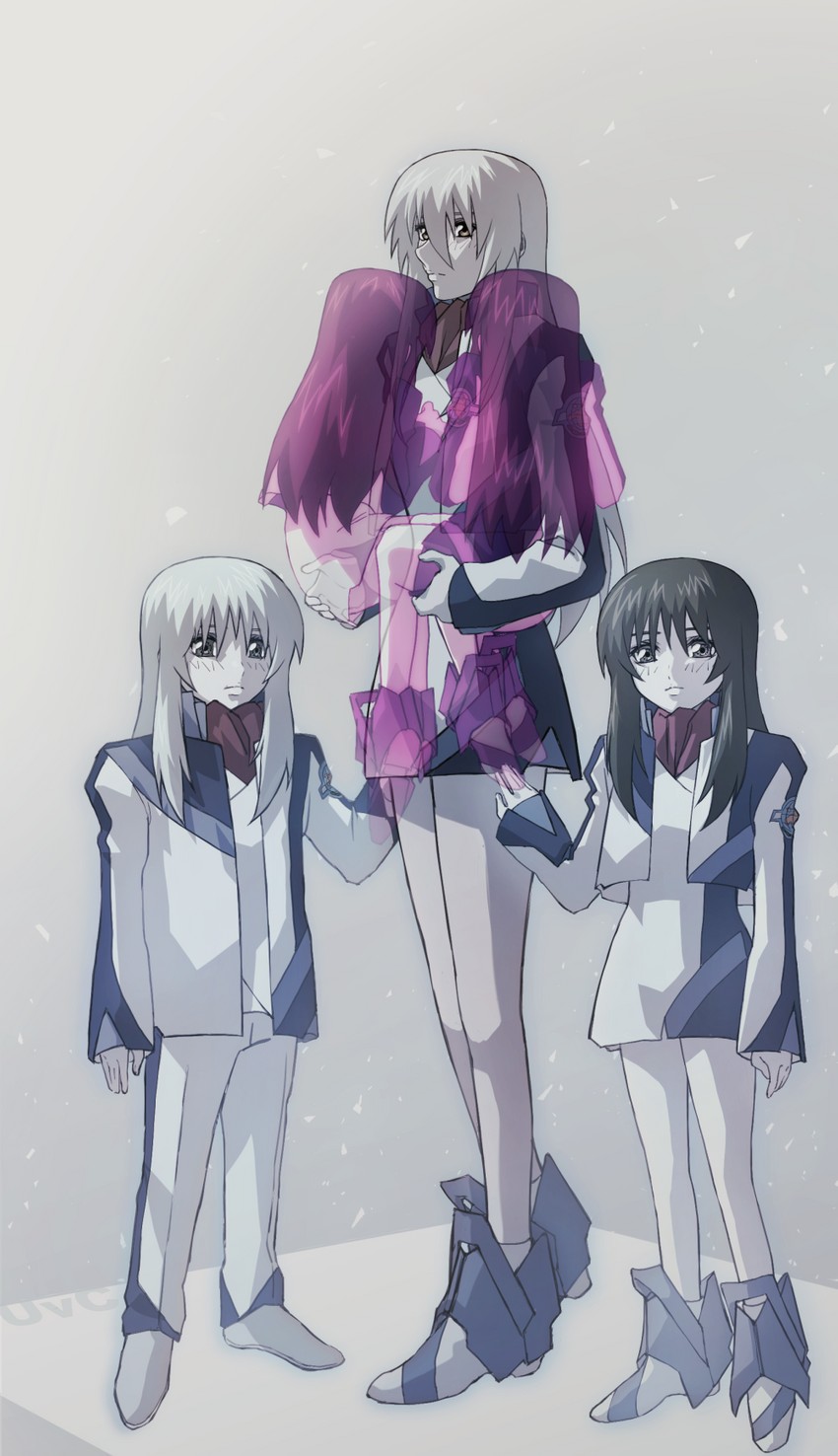 tatekami seri, minashiro orihime, minashiro tsubaki, minashiro sakuya, and minashiro kaguya (soukyuu no fafner) drawn by uc_(8rk3)