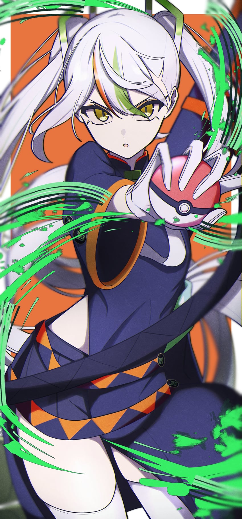 hatsune miku and fighting miku (pokemon and 2 more) drawn by nanashnojo