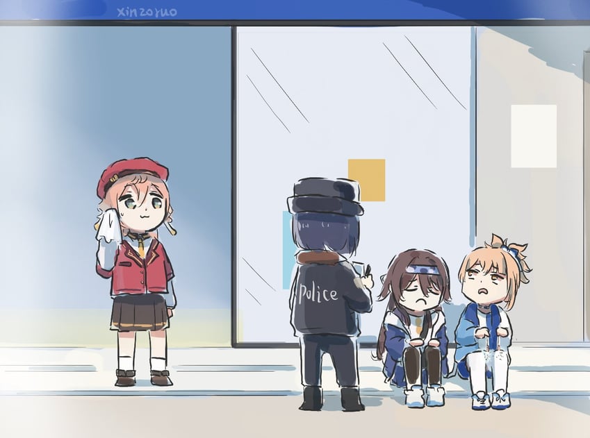hu tao, yoimiya, kujou sara, and yanfei (genshin impact and 1 more) drawn by xinzoruo
