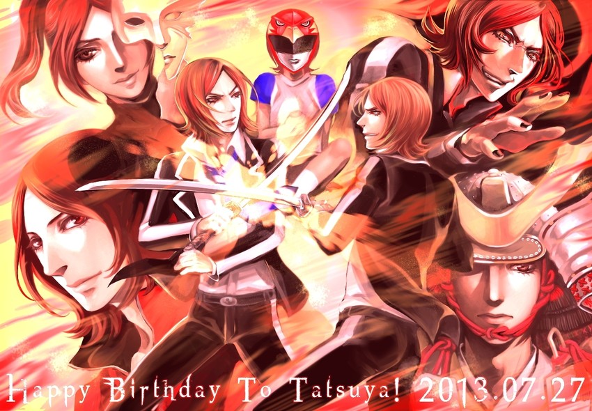 suou tatsuya, nyarlathotep, philemon, and shadow tatsuya (persona and 3 more) drawn by tomio