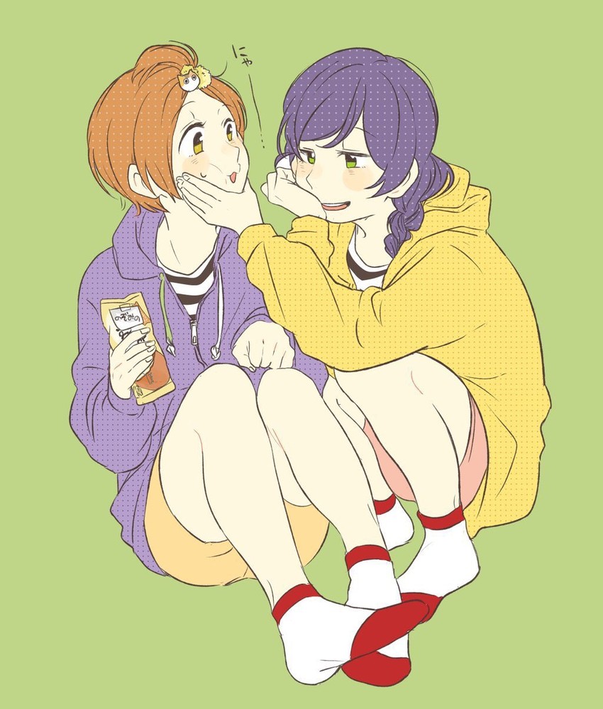 tojo nozomi and hoshizora rin (love live! and 1 more) drawn by shirokuma_(reirako-reirako)