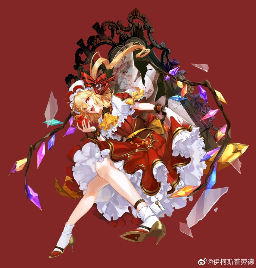 remilia scarlet and flandre scarlet (touhou) drawn by yikesi_pulaode