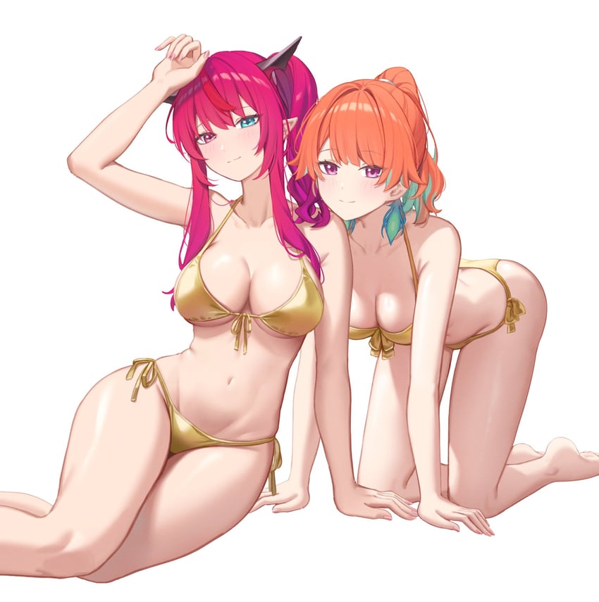takanashi kiara and irys (hololive and 1 more) drawn by resu_desu
