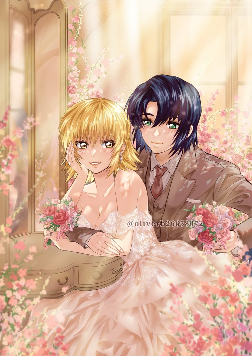 cagalli yula athha and athrun zala (gundam and 2 more) drawn by oliverb26658072