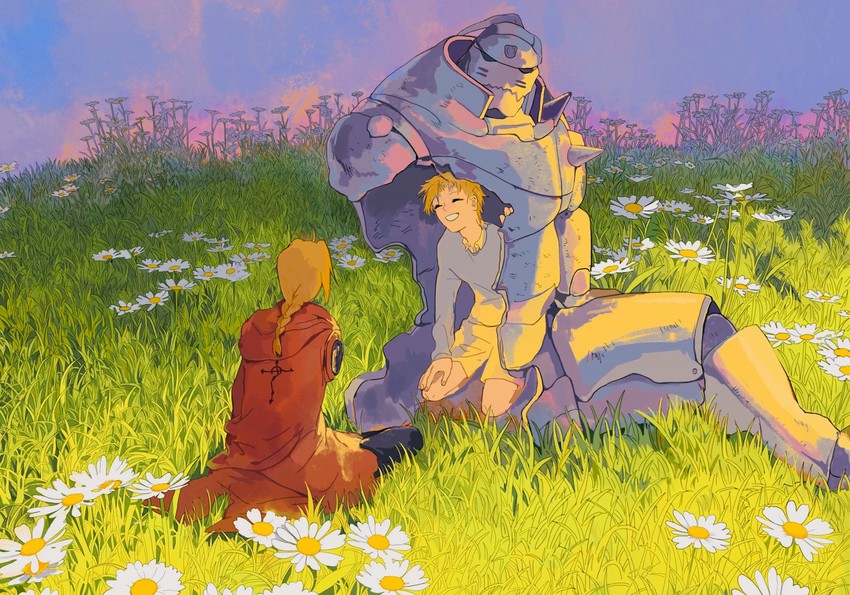 edward elric and alphonse elric (fullmetal alchemist) drawn by ye_(ran_chiiipye)
