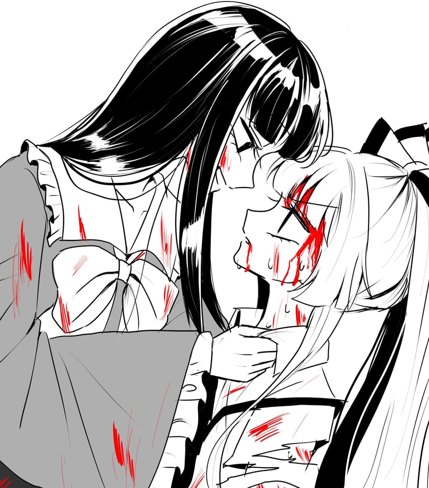 fujiwara no mokou and houraisan kaguya (touhou) drawn by ta_mi_01000