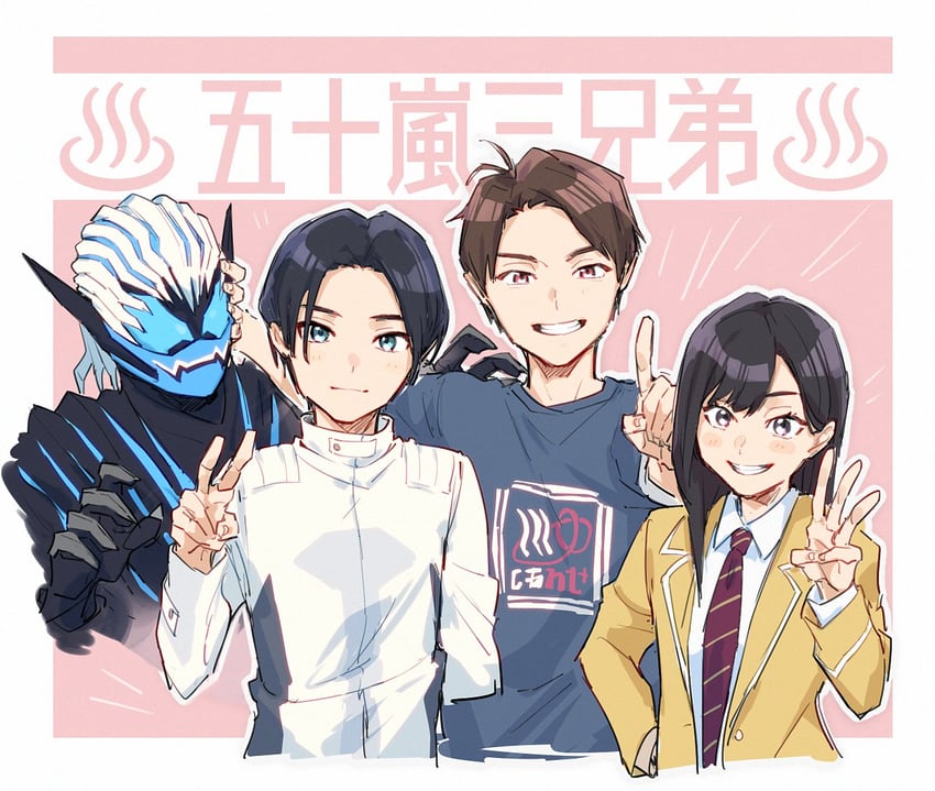 igarashi daiji, igarashi ikki, vice, and igarashi sakura (kamen rider and 1 more) drawn by aam09212