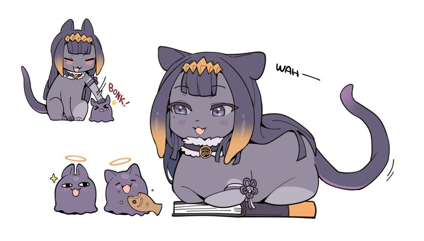 ninomae ina'nis and takodachi (hololive and 1 more) drawn by mitsumine_(ookami_no_oyashiro)