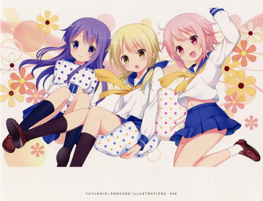 ichii yui, hinata yukari, and nonohara yuzuko (yuyushiki) drawn by koi_(koisan)