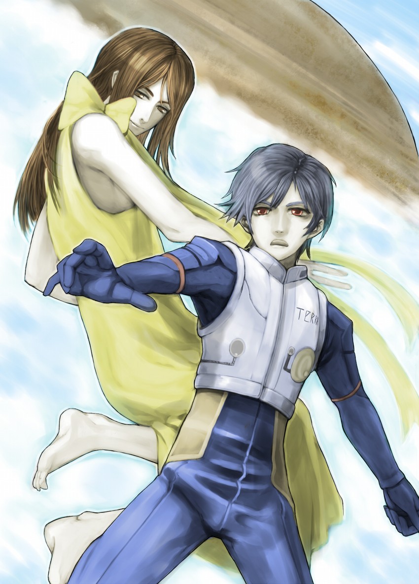 mishima reika and kamina ayato (rahxephon) drawn by okitsune_(kitsunegako)