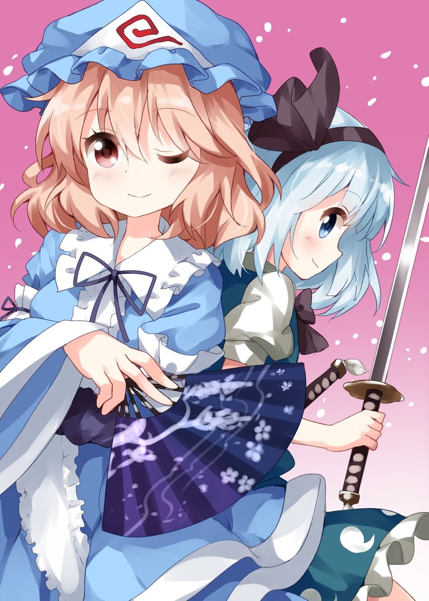 konpaku youmu and saigyouji yuyuko (touhou) drawn by ruu_(tksymkw)