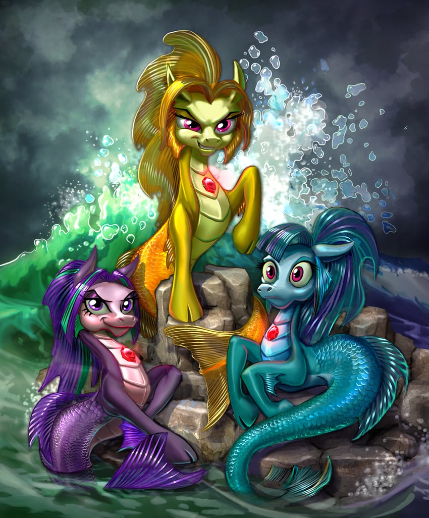 sonata dusk, adagio dazzle, and aria blaze (my little pony and 2 more) drawn by harwicks-art