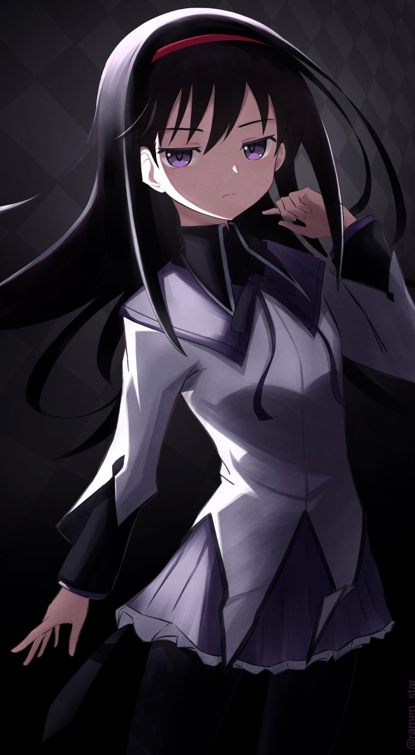 akemi homura (mahou shoujo madoka magica) drawn by yuntaro_(ramen_star)