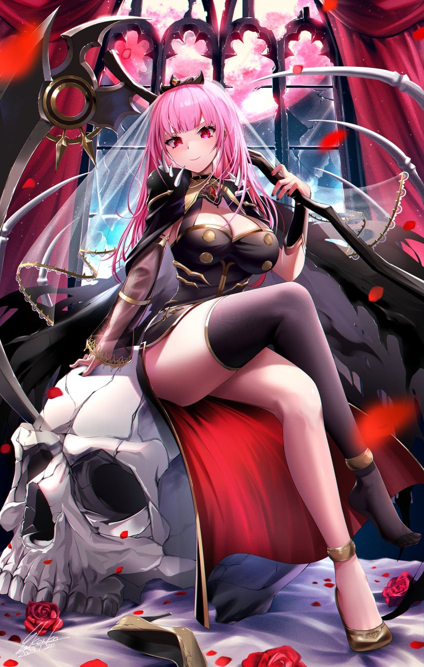 mori calliope (hololive and 1 more) drawn by kenko_(a143016)