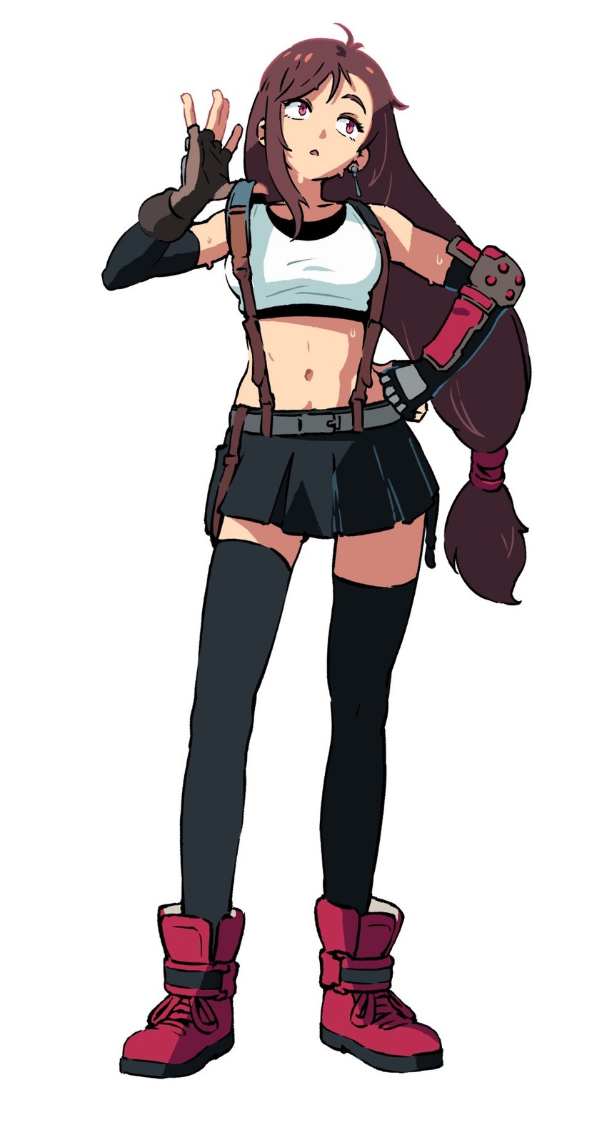 tifa lockhart (final fantasy and 2 more) drawn by kevin_hong