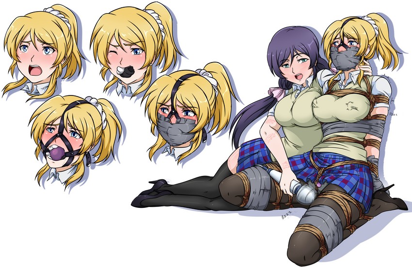 tojo nozomi and ayase eli (love live! and 1 more) drawn by ryner-e