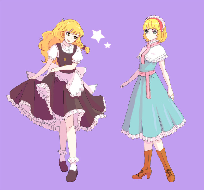 kirisame marisa and alice margatroid (touhou) drawn by ta_(tama2623)