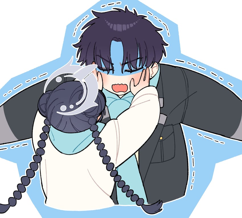 sensei and kisaki (blue archive) drawn by je_o_mo
