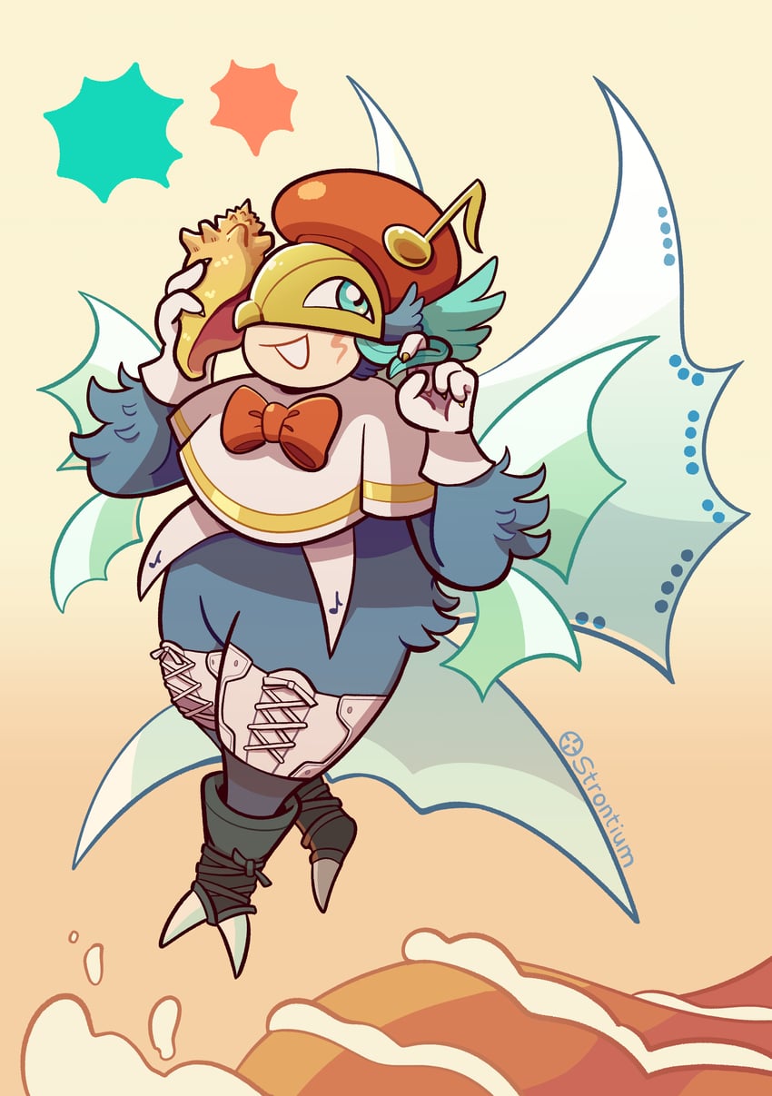 sirenmon (digimon) drawn by strontiumsun