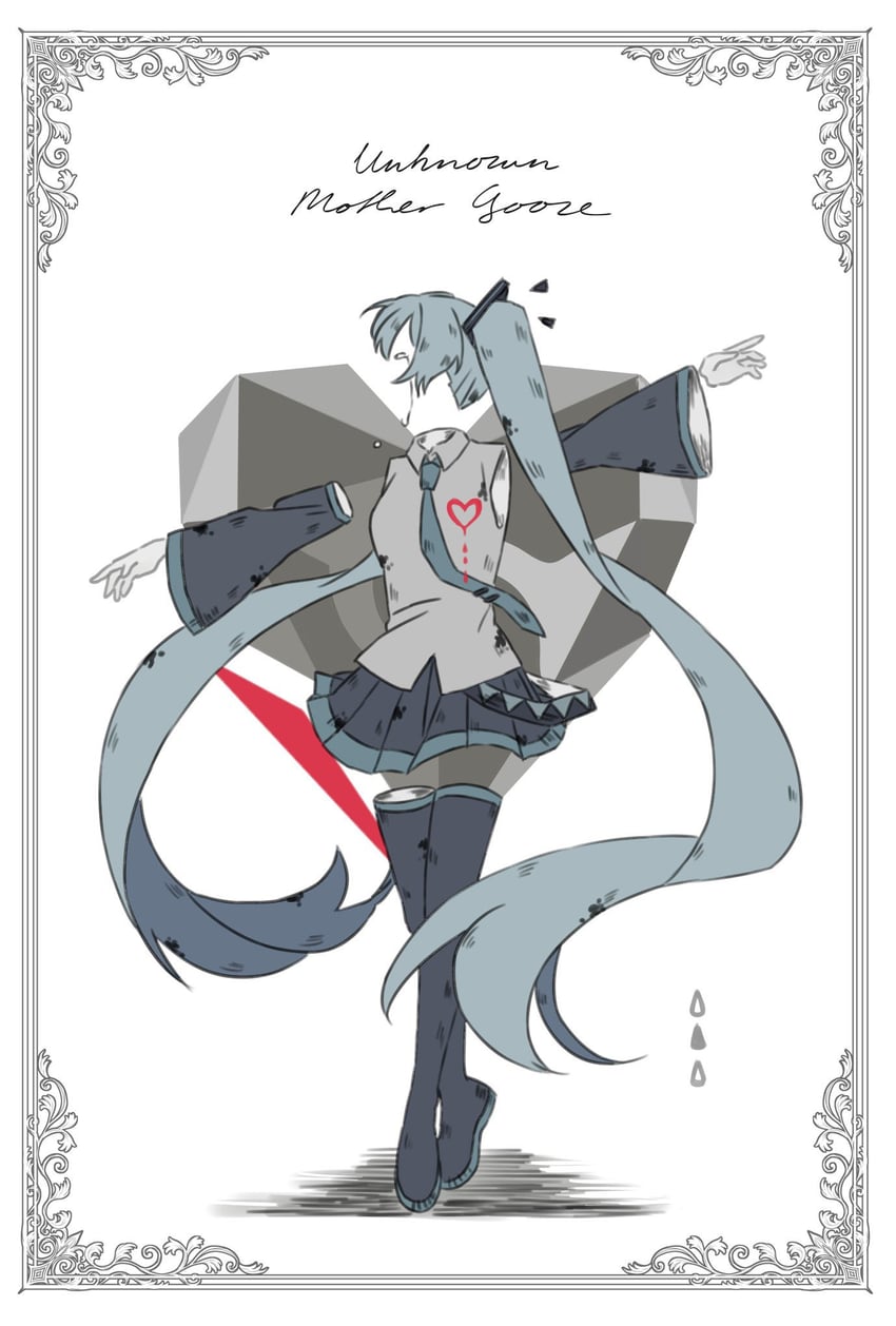 hatsune miku (vocaloid and 1 more) drawn by kuiruri