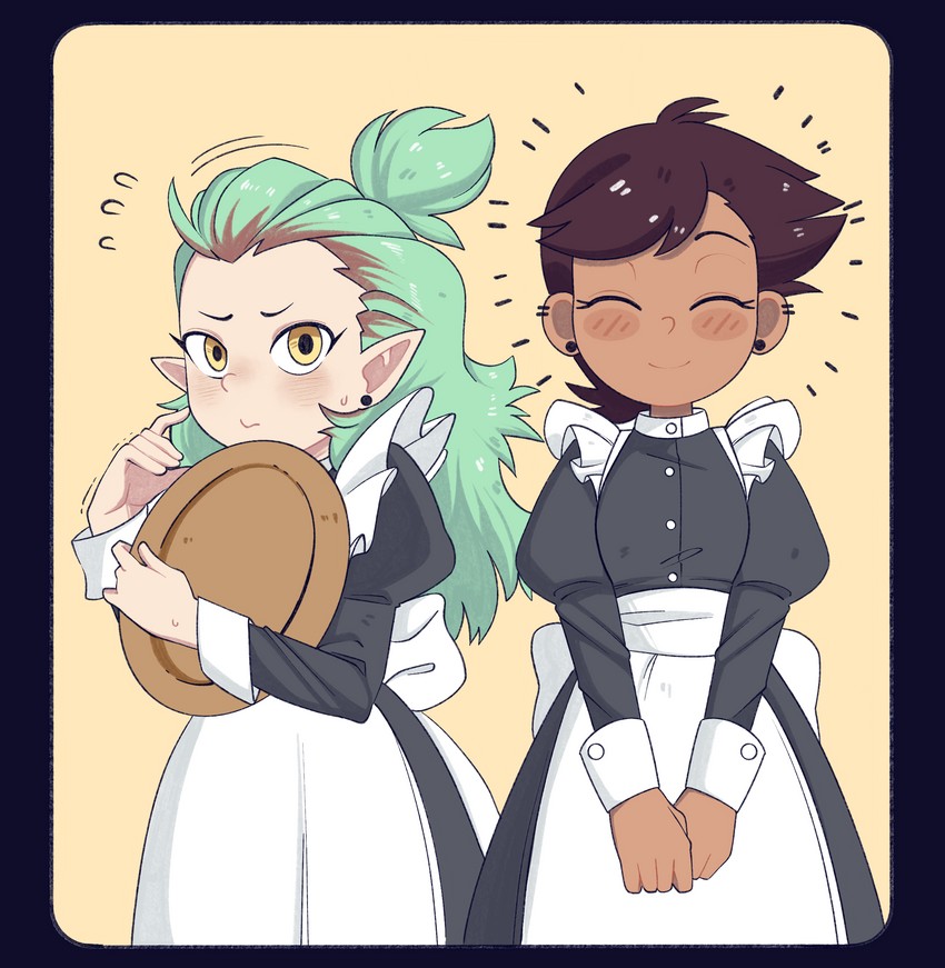 luz noceda and amity blight (the owl house) drawn by gm92