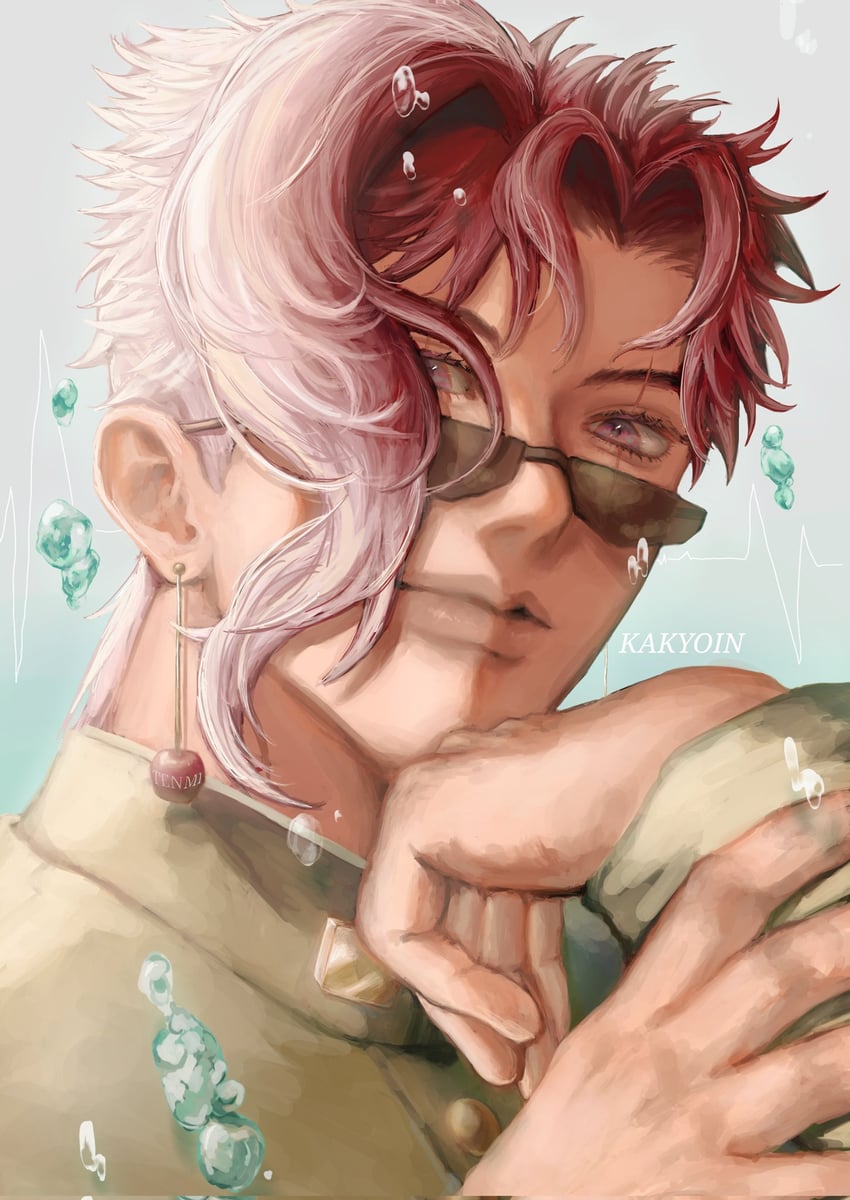 kakyoin noriaki (jojo no kimyou na bouken and 1 more) drawn by adai_(art_adai)