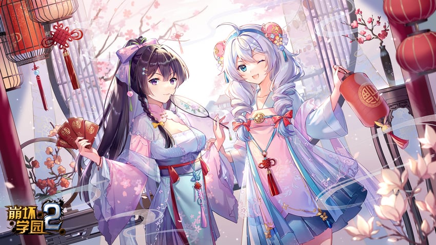 kiana kaslana and raiden mei (honkai and 1 more)