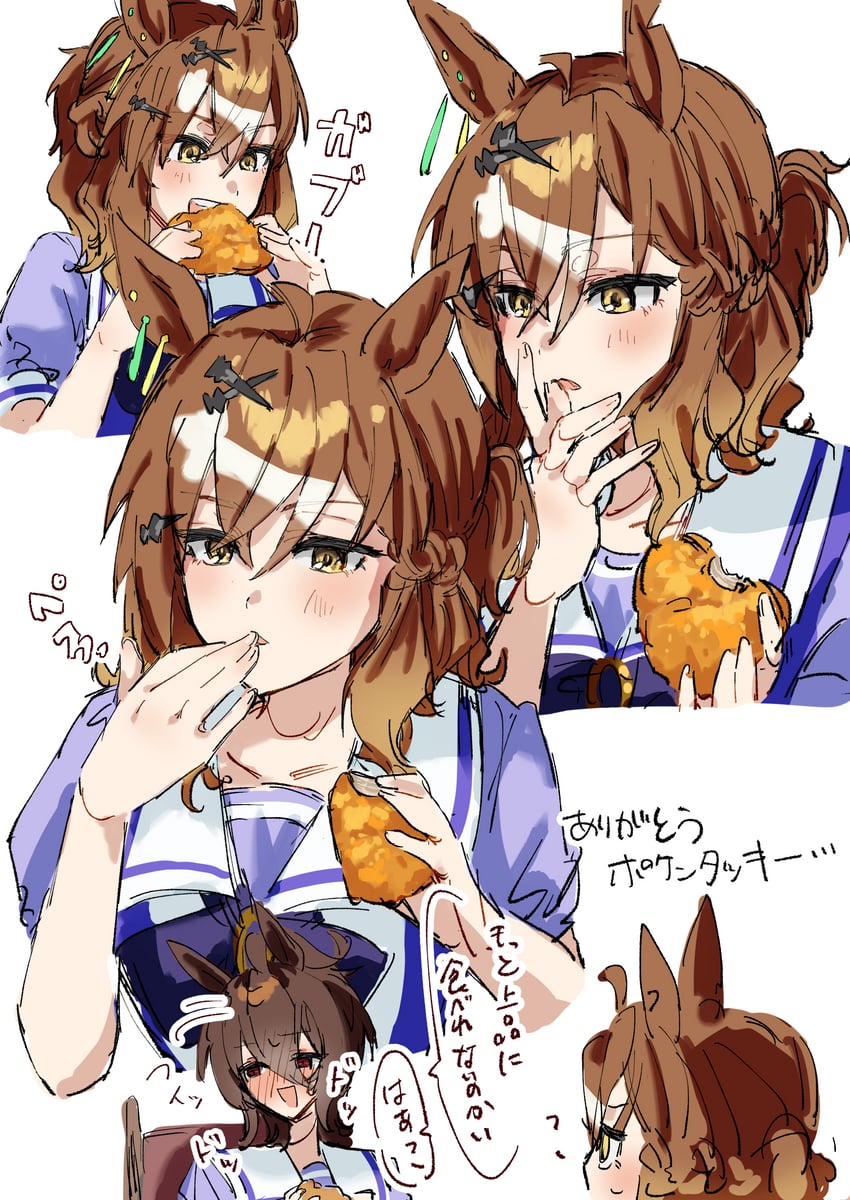 agnes tachyon and jungle pocket (umamusume) drawn by hakusai_0815