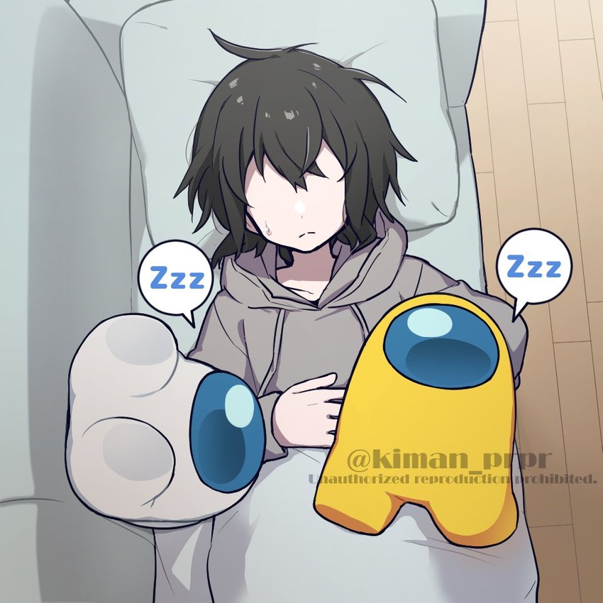 crewmate, yellow, white, impostor, and they (original and 1 more) drawn by kiman
