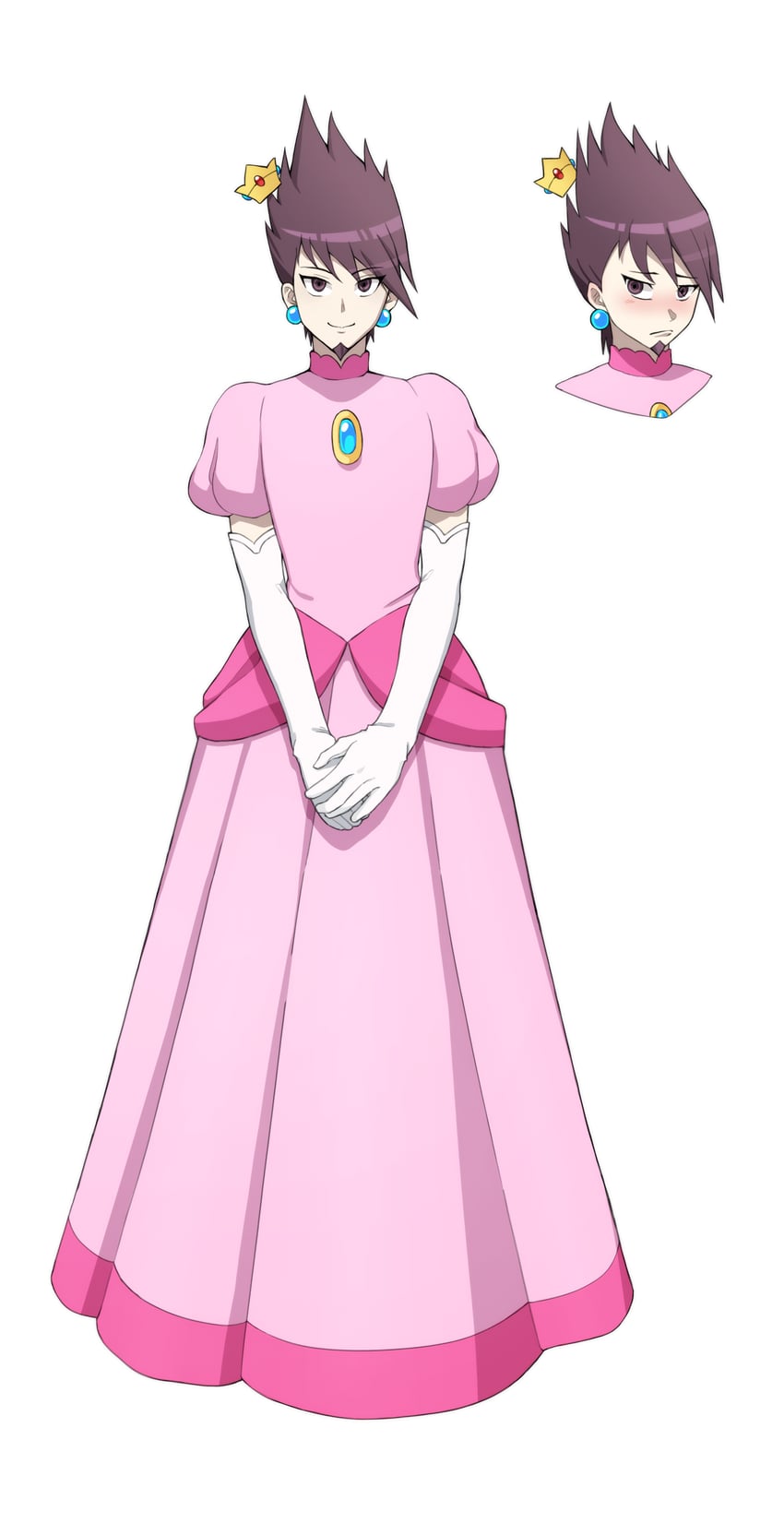 princess peach and momota kaito (danganronpa and 2 more)