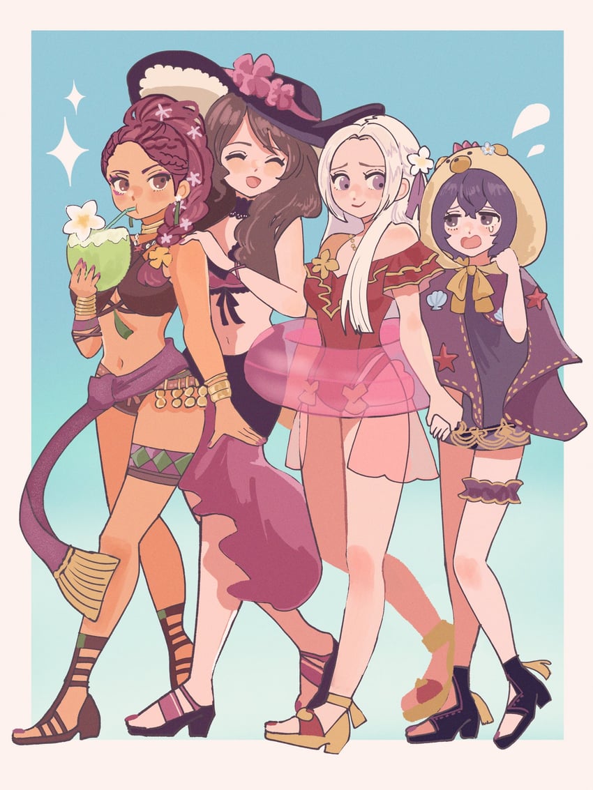 edelgard von hresvelg, dorothea arnault, bernadetta von varley, and petra macneary (fire emblem and 2 more) drawn by chimney_(chimney0311)