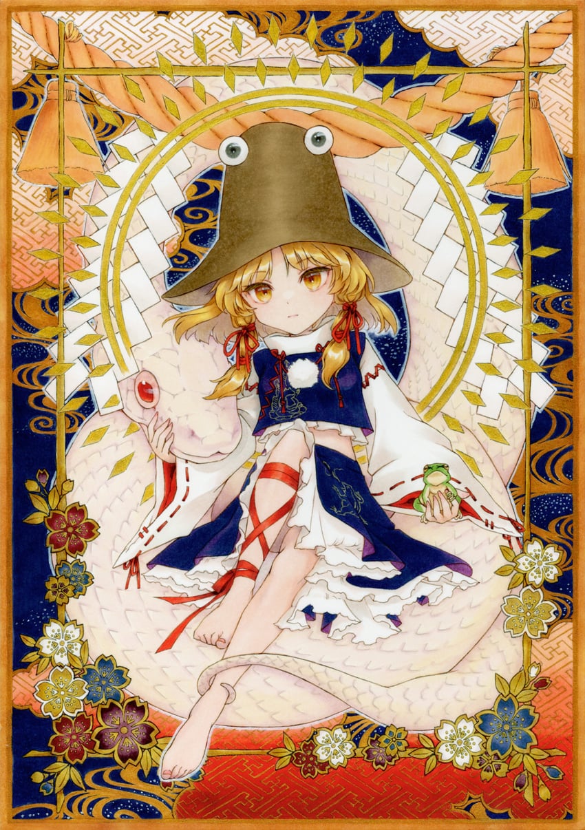 moriya suwako and mishaguji (touhou) drawn by s.mamiya