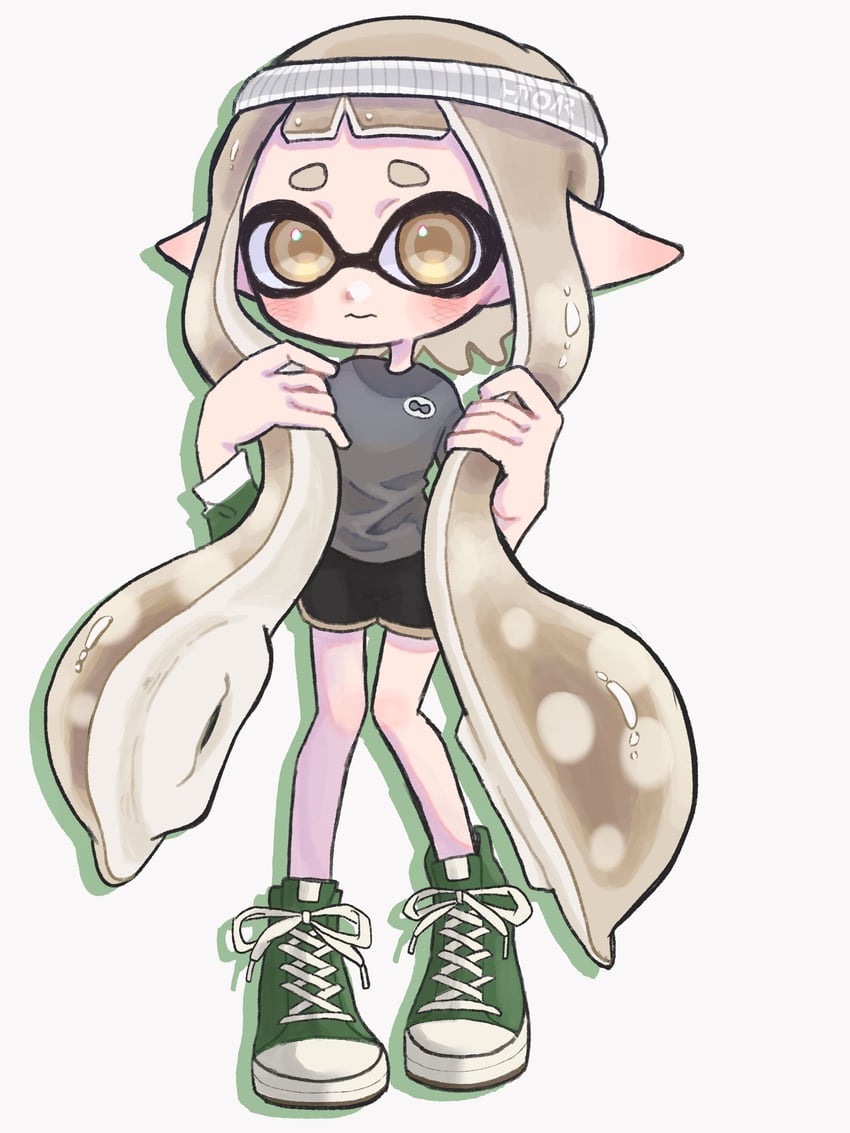 inkling player character and inkling girl (splatoon and 1 more) drawn by mina_p