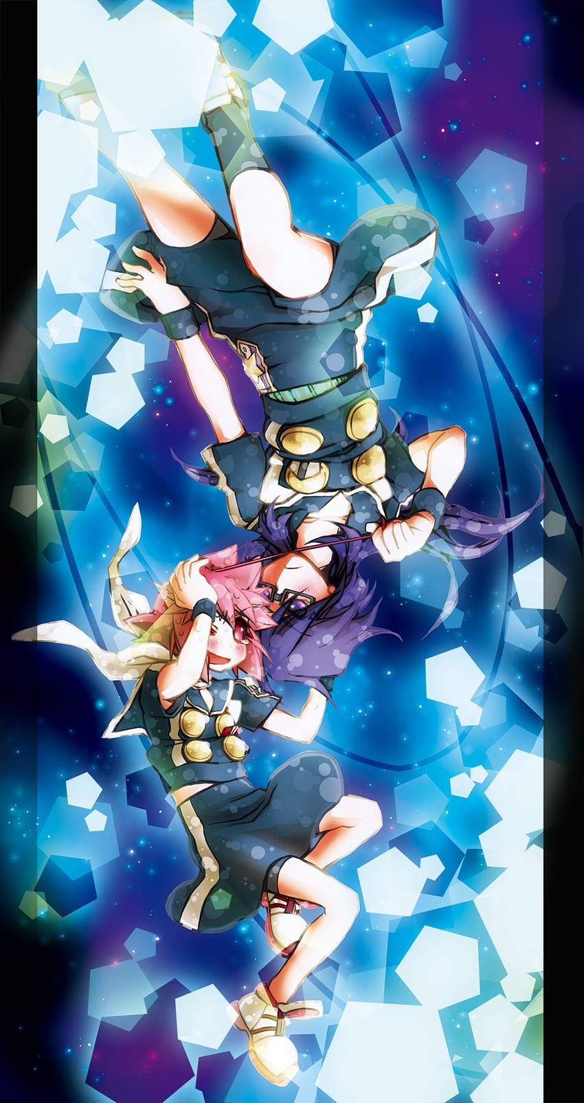 kurogane hayate and mudou ayana (hayate x blade) drawn by hitofushi