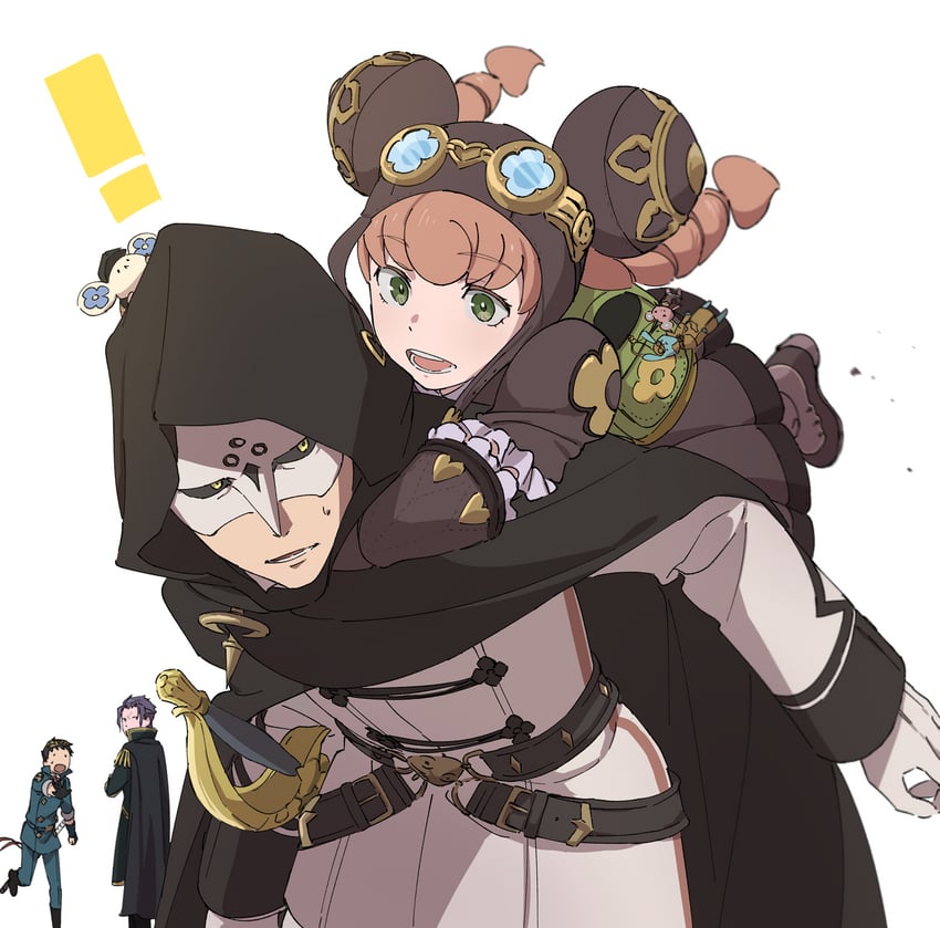 ryunosuke naruhodo, barok van zieks, iris wilson, chuunosuke, usalock, and 2 more (ace attorney and 2 more) drawn by officinale_t