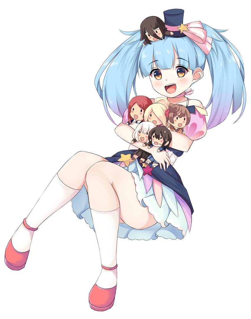 konno junko, minamoto sakura, mizuno ai, nikaidou saki, hoshikawa lily, and 2 more (zombie land saga) drawn by nabunabu