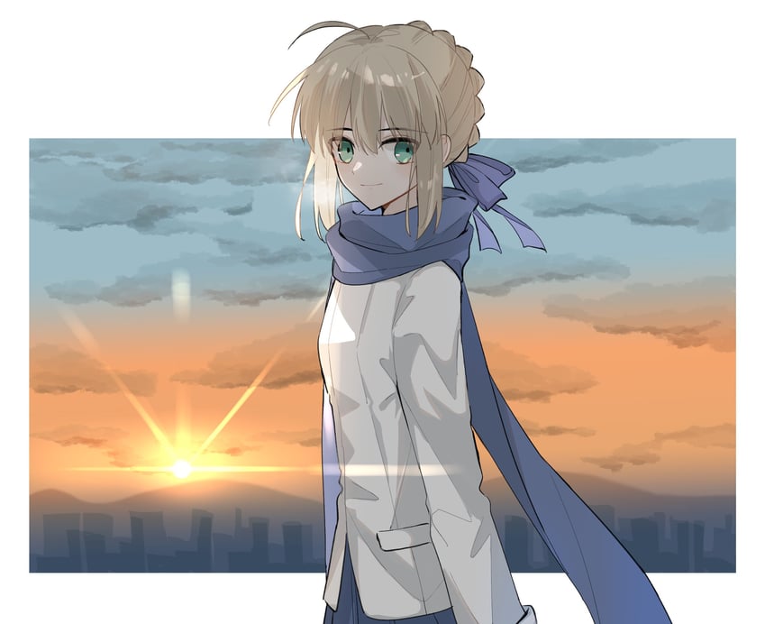artoria pendragon and saber (fate and 1 more) drawn by nayu_tundora