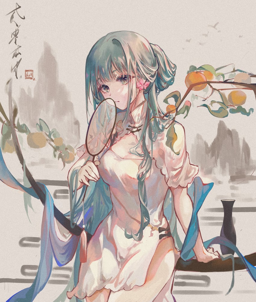 hatsune miku and shaohua hatsune miku (vocaloid) drawn by blinklikeer