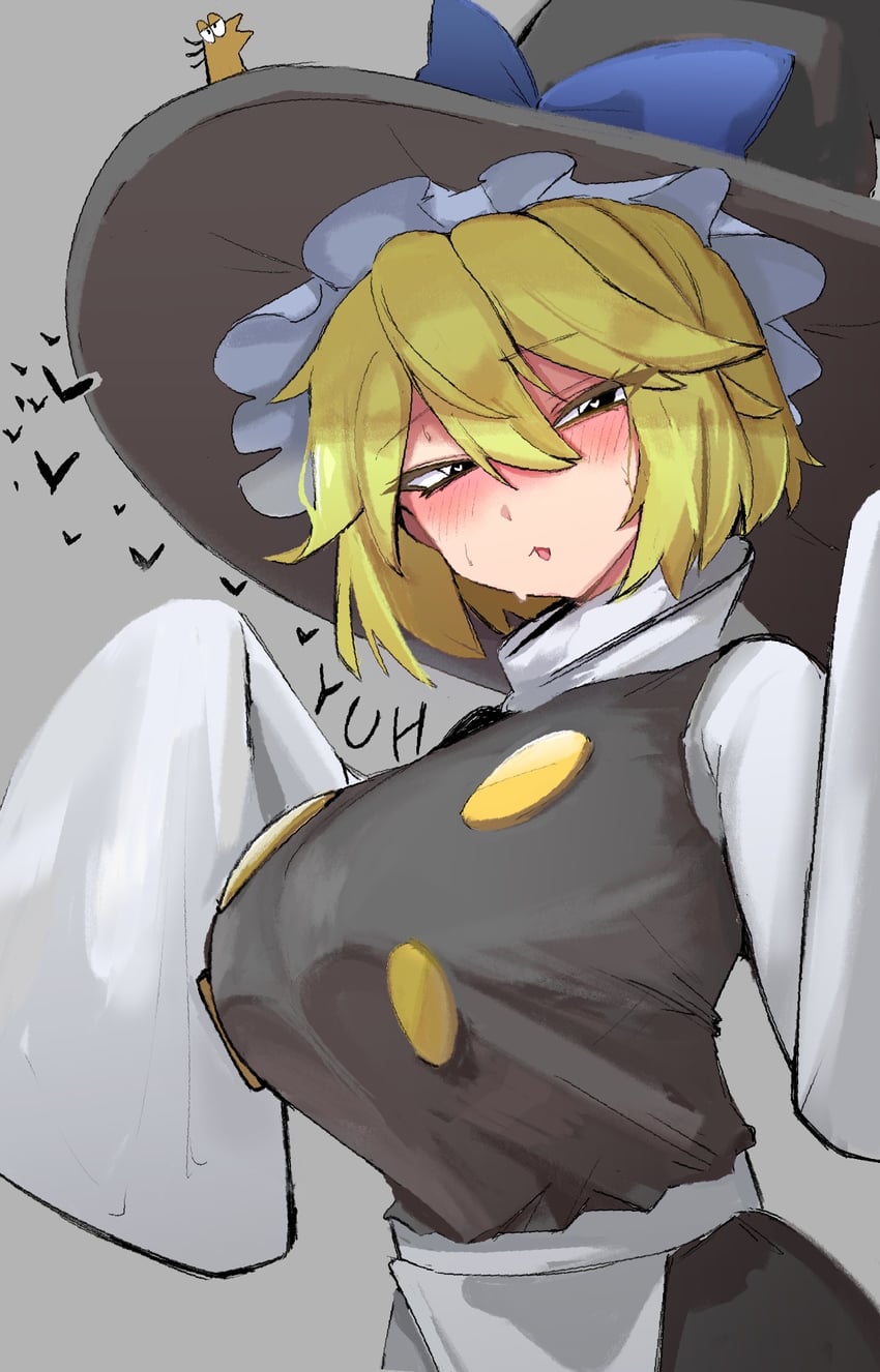 kirisame marisa, yuuhi, and yakiu no oniichan (touhou and 2 more) drawn by 24-year-old_student