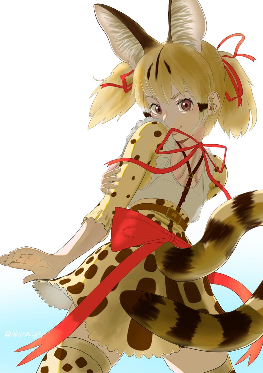 large-spotted genet (kemono friends and 1 more) drawn by aburaeoyaji