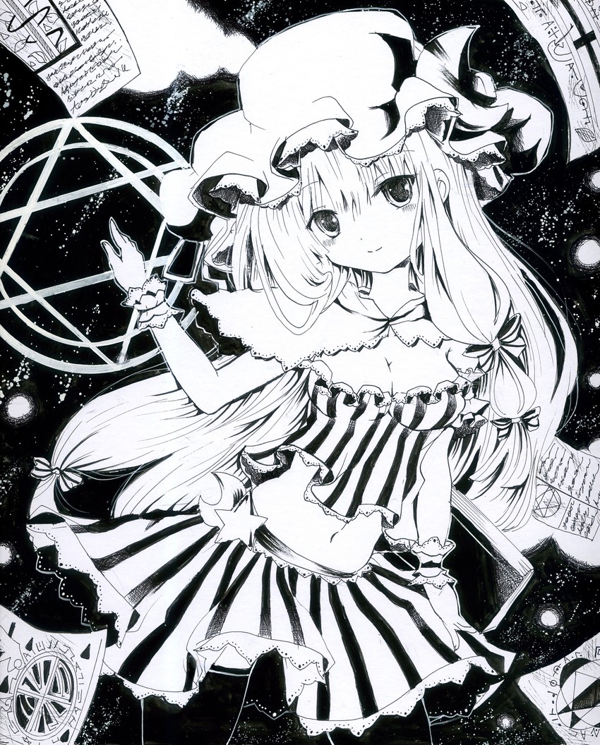 patchouli knowledge (touhou) drawn by torajirou_(toraneko_zirou)